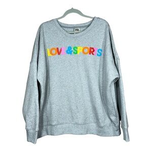 New With Tags Love & Sports Over Sized Crew Sweatshirt Size XXL (20)